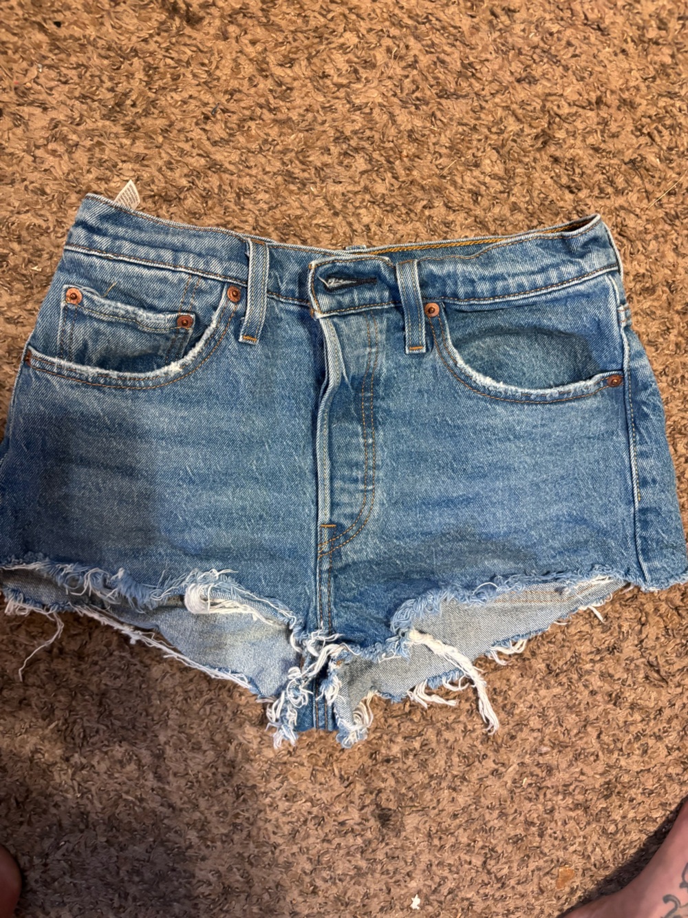 Levi's Blue Denim Cutoff Jean Shorts